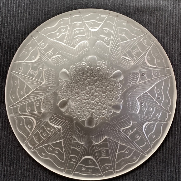 LG VTG Opalescent Art Glass "Hirondelles" Centerpiece Bowl by P d'Avesn of Franc - Picture 2 of 7